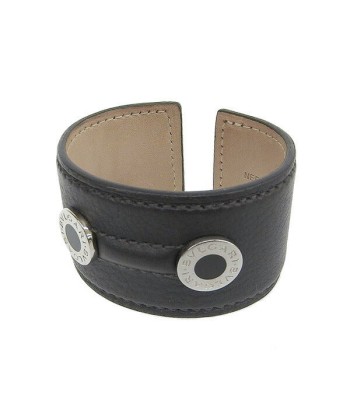 BVLGARI Bvlgari Leather Bangle Black de pas cher