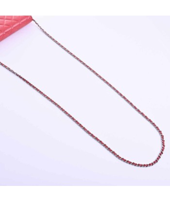 CHANEL Caviar Skin Coco Mark Matrasse Chain Red Faites des économies