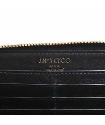 JIMMY CHOO leather star studs CARNABY round wallet black Amélioration de cerveau avec