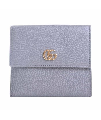 Gucci Petit GG Marmont Leather W Bi-Fold Wallet Gray chez Cornerstreet bien 