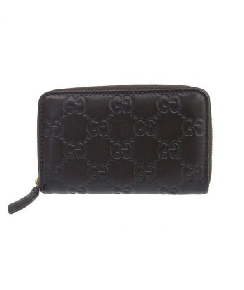 Gucci Leather Shima Zip Around Coin Case Brown de votre