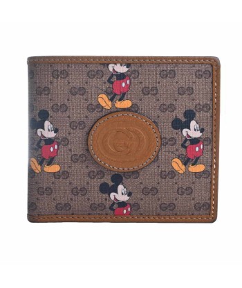 Gucci GG Supreme Bi-Fold Wallet Disney Collaboration Mickey Mouse Brown PVC Comparez plus de prix