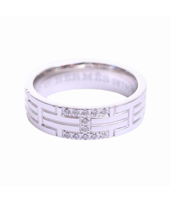 HERMES Hermes K18WG 12PD Kilim Ring Diamond brillant des détails fins