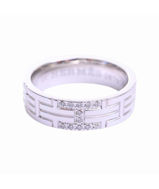 HERMES Hermes K18WG 12PD Kilim Ring Diamond brillant des détails fins