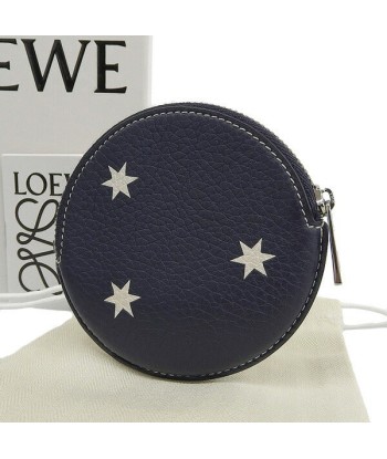 LOEWE Loewe Leather Stars Zip Coin Case Navy votre