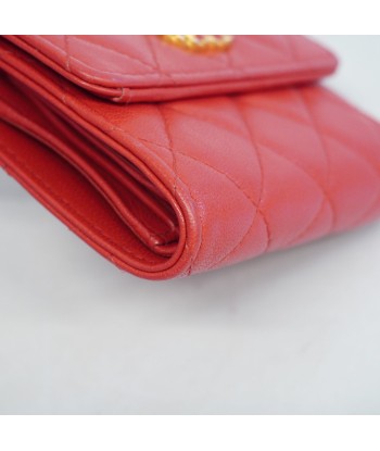 Auth Chanel Matelasse Tri-fold Wallet Womens Lambskin Wallet (tri-fold) Red Comparez plus de prix