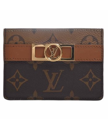 LOUIS VUITTON Monogram Daufine Card Case Brown PVC Leather Faites des économies