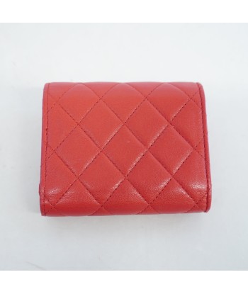 Auth Chanel Matelasse Tri-fold Wallet Womens Lambskin Wallet (tri-fold) Red Comparez plus de prix