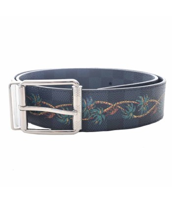 LOUIS VUITTON Louis Vuitton Damier Cobalt Saint Tulle Reversible Belt Navy PVC Leather livraison gratuite