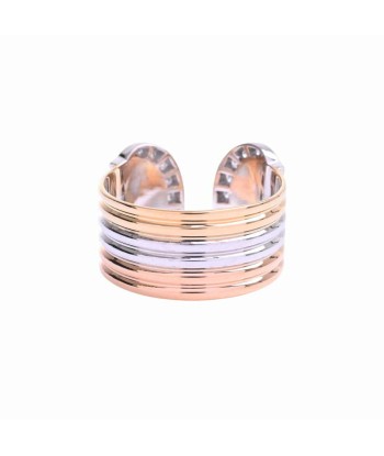 Cartier K18YG / WG PG Mele D 2C Three Color Ring Diamond K18WG K18PG chez Cornerstreet bien 