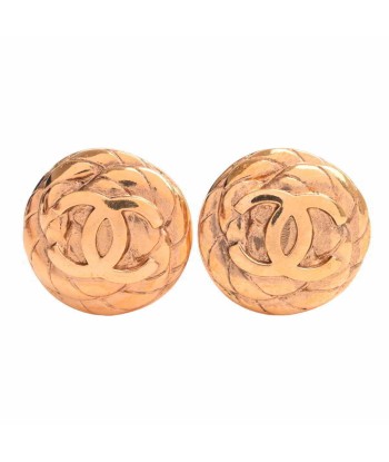 CHANEL Coco Mark Earrings Gold Metal rembourrage situé sous