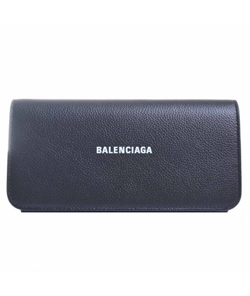 Balenciaga Leather Ville Bi-Fold Wallet Black Découvrez la collection