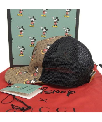 Gucci Mini GG Baseball Cap Mesh Disney Collaboration Mickey Mouse Brown / Black PVC Comparez plus de prix