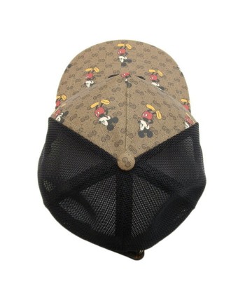 Gucci Mini GG Baseball Cap Mesh Disney Collaboration Mickey Mouse Brown / Black PVC Comparez plus de prix