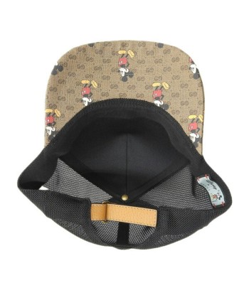 Gucci Mini GG Baseball Cap Mesh Disney Collaboration Mickey Mouse Brown / Black PVC Comparez plus de prix