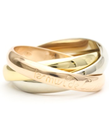 Cartier Trinity Pink Gold (18K)White Gold (18K)Yellow Gold (18K) Fashion No Stone Band Ring Livraison rapide