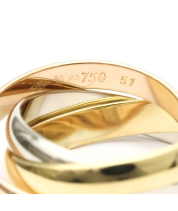 Polished CARTIER Trinity 51 US 5 3/4 TriColor 18K YG PG WG 750 Ring FVJW001095 Profitez des Offres !