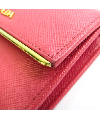 Prada Women's Saffiano Leather Bill Wallet (tri-fold) Pink sur le site 