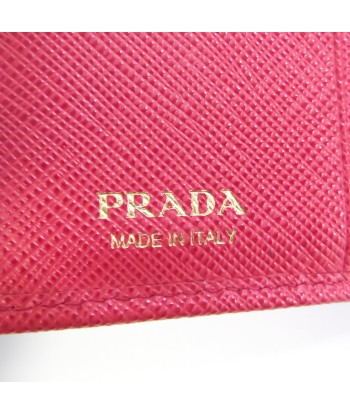 Prada Women's Saffiano Leather Bill Wallet (tri-fold) Pink sur le site 