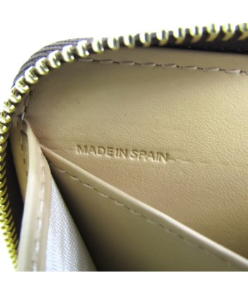 J&M Davidson Leather Card Case Beige en linge