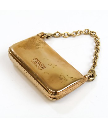 Fendi Bag Motif Charm Keyring (Gold) de pas cher