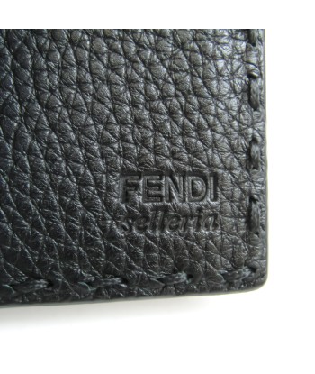 Fendi Selleria Mens Leather Wallet (bi-fold) Black est présent 