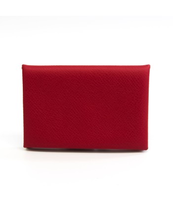 Hermes Calvi Epsom Leather Card Case Red Color 2024