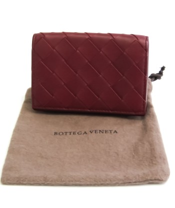 Bottega Veneta Intrecciato Leather Business Card Case Red Color vente chaude votre 