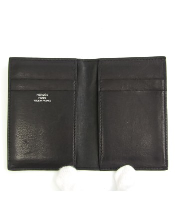 Hermes Euclide Leather Card Case Black la chaussure