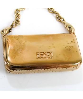 Fendi Bag Motif Charm Keyring (Gold) de pas cher