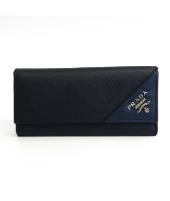 Prada Unisex Leather Key Case Navy sur le site 