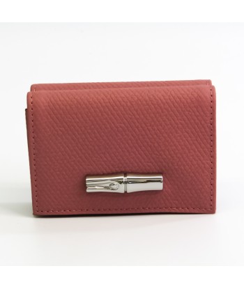 Longchamp Roseau Women's Leather Wallet (tri-fold) Pink sur le site 