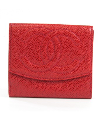 Chanel Womens Caviar Leather Wallet (bi-fold) Red Color sélection de produits