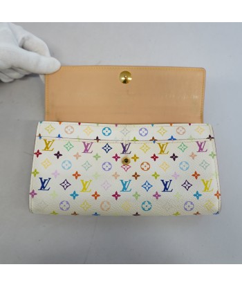 Auth Louis Vuitton Monogram Multicolore Portofeuil Sara M93743 Womens Wallet français