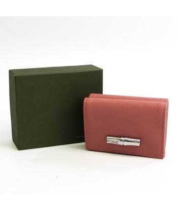 Longchamp Roseau Women's Leather Wallet (tri-fold) Pink sur le site 