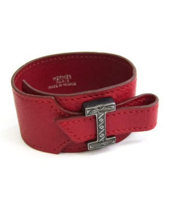 Hermes Artemis Touareg LeatherMetal Bangle Red Color Economisez 