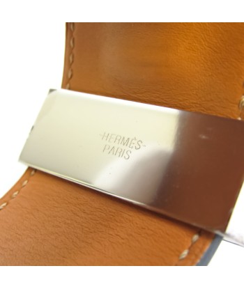 Hermes Collier De Chien Box Calf Leather Bangle BlackSilver français