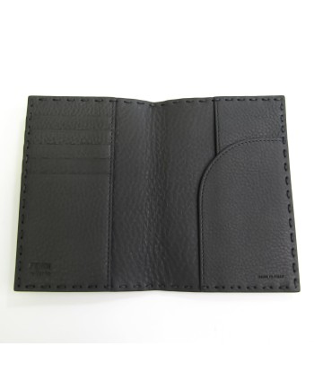 Fendi SELLERIA Leather Passport Cover Gray offre 