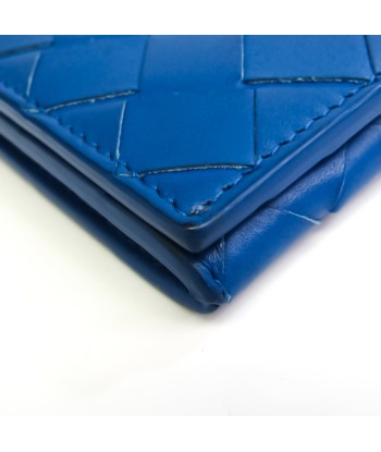 Bottega Veneta Intrecciato Unisex Leather Long Bill Wallet (bi-fold) Blue vente chaude votre 