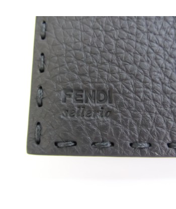 Fendi SELLERIA Leather Passport Cover Gray offre 