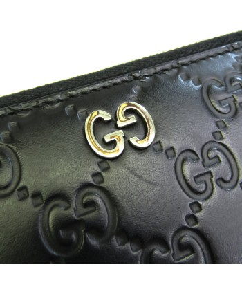 Gucci Guccissima 528100 Mens Leather Long Wallet (bi-fold) Black destockage