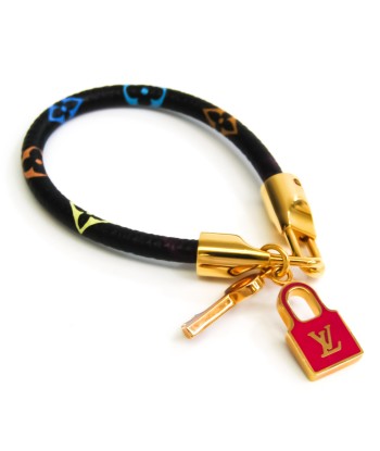 Louis Vuitton Monogram Multicolore Luck It Bracelet M6603F Monogram Multicolore Charm Bracelet Noir les ctes