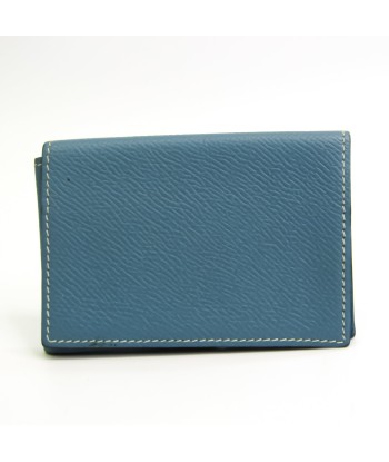 Hermes Guernesey Epsom Leather Card Case Blue Jean pas cher