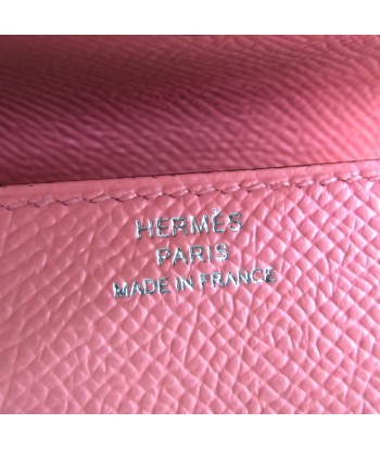 Hermes LE 24 Women's Epsom Leather Coin Purse/coin Case Rose Confetti votre