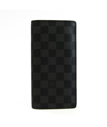 Louis Vuitton Damier Graphite Portofeuil Brother N62665 Men's Damier Graphite Long Wallet (bi-fold) Damier Graphite de pas cher