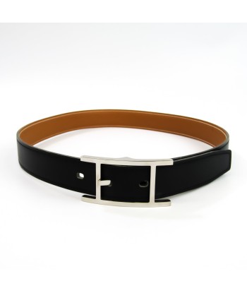 Hermes Quentin Quentin Womens Leather Standard Belt BlackBrown 75 Véritable concentré