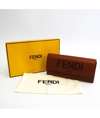 Fendi Continental 8M0251 Unisex Leather Long Wallet (bi-fold) Brown les ligaments