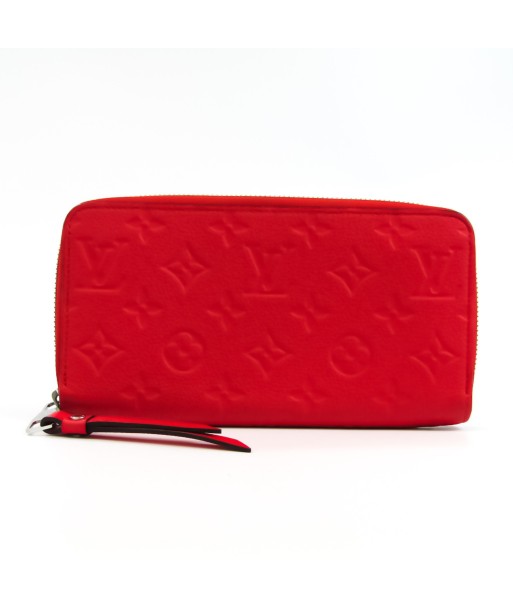 Louis Vuitton Monogram Empreinte Zippy Wallet M41858 Women's Monogram Empreinte Long Wallet (bi-fold) Poppy Petal destockage