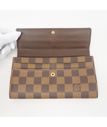 Auth Louis Vuitton Bi-Fold Wallet Damier Portofeuil Sara N61734 Unisex Par le système avancé 