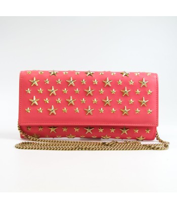 Jimmy Choo MILLA Womens Leather Chain/Shoulder Wallet Pink vente chaude votre 